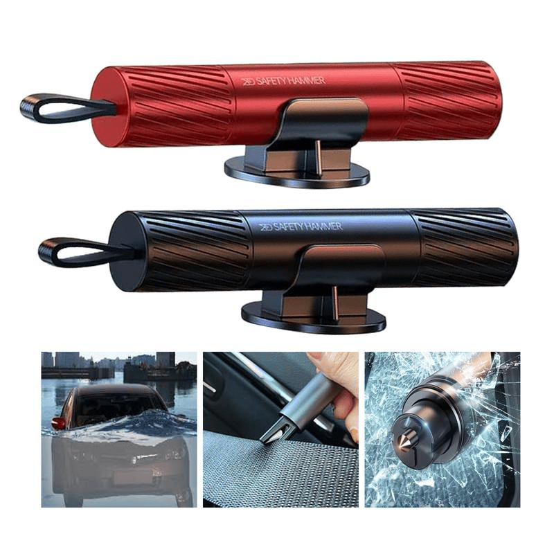 2 In 1 Car Safety Hammer,Glass Breaker Under Water